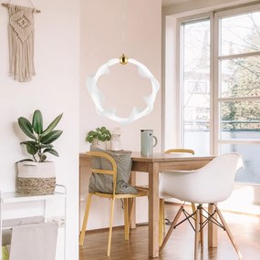 Toolight Toolight, LED závesné osvetlenie 22W, 4000K, 1540lm, G014-1CP, biela-zlatá, OSW-06361