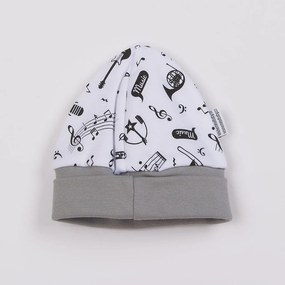 Dojčenská bavlnená čiapočka New Baby Music, vel. 68 (4-6m)