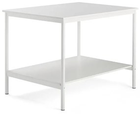 Pracovný stôl, 1200x900x900 mm, biela, biela