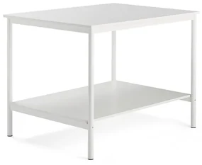 Pracovný stôl, 1200x900x900 mm, biela, biela