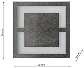 Schodiskové LED svietidlo Quadro, 1x LED 0,6w, 3000k, s