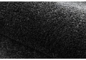 Koberec SOFTY Jednotný, Jednofarebný, čierna Veľkosť: 60x100 cm