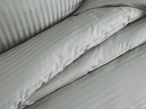 XPOSE® Saténové obliečky PRUHY Deluxe - svetlo sivé