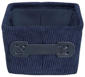 Tmavomodrý úložný box Wenko Anela, 19 x 9 cm