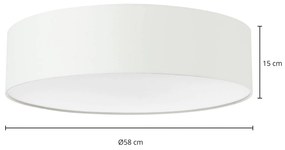Lindby Adenaka stropné svietidlo látka béžová 58cm