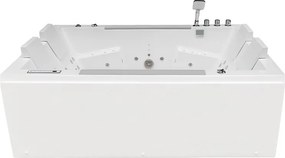 BPS-koupelny Hydromasážna vaňa HYD-KAR942W 180x120 Biela s ohrevom vody