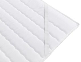 Boxspringová manželská posteľ s LED osvetlením 180x200 GALWAY - čierna ekokoža + topper ZDARMA