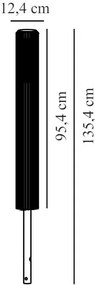 Nordlux Antracitový záhradný stĺpik Aludra 95 Seaside pre žiarovku E27 95cm 2118038250