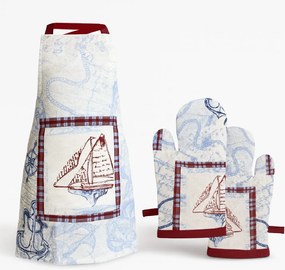 Home Elements Detská sada zástera a chňapka Plachetnica
