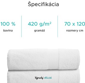 Žltá osuška DONNA 70 x 120 cm, 100% bavlna