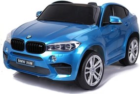 LEAN CARS Elektrické autíčko BMW X6M pre deti modré lakované