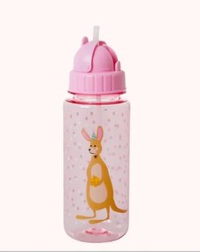 Detská fľaša so slamkou Pink 0,5 l