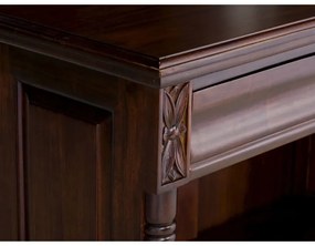 furniture-nabytek.cz - Masívna knižnica Cambridge II z mahagónu, lakovaná, hnedá – 85×36×120 cm