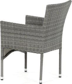 Autronic BONTEC Záhradná stolička, kov, polyratan, šedá, AZC-S2118 GREY Farba: Šedá