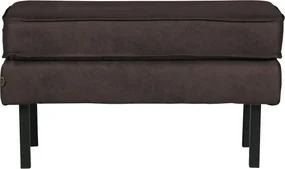 BePureHome Rodeo kožený ottoman - Čierna