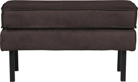 BePureHome Rodeo kožený ottoman - Čierna