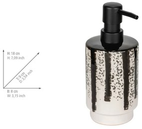 Čierno-biely keramický dávkovač mydla 340 ml Subiza – Wenko