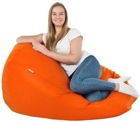 Sedací vak SAKO oranžový ekokoža