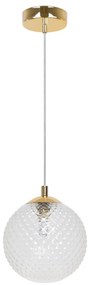 Závesne svietidlo Cannes, 1x číre sklenené tienidlo (fi 15 cm), G