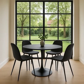 Noela Okrúhly jedálenský stôl v dekore čierneho dreva ORBIS 100