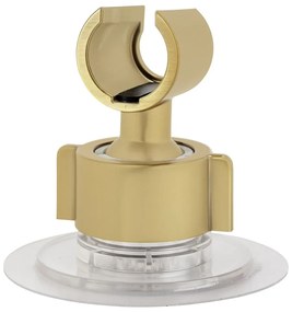 Plastový držiak na sprchu bez vŕtania v zlatej farbe Libertà – Wenko