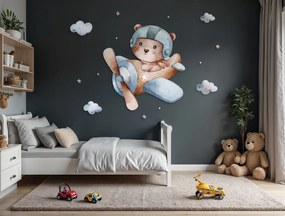 drevko |  Detská dekorácia na stenu Roztomilý pilot  84 x 95 cm