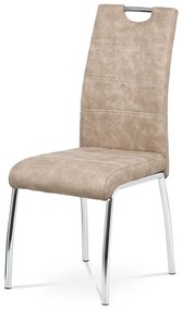 BONTEC Jedálenská stolička, hnedá, látka vintage, HC-486 BR3 Farba: Béžová