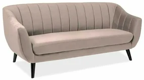 Pohovka Elite Velvet, trojsedačka, béžová