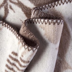 BAVLNENÁ DEKA LEAF 150X200 CM VZROVOVANÁ