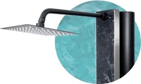 Solárna sprcha CRM Atlas Glass Black Jasper 40 l so sprchou na nohy
