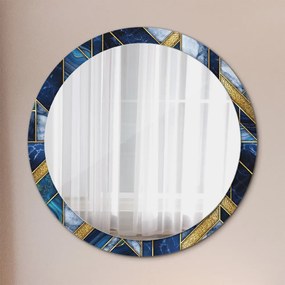 Okrúhle ozdobné zrkadlo Moderný mramor fi 100 cm
