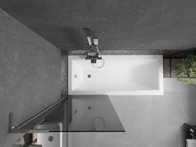 Mexen Next L, 1-krídlová vaňová zástena 70 x 150 cm, 6mm šedé sklo, chrómový profil, 895-070-000-03-40-01