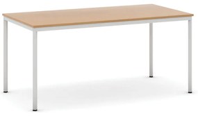 Jedálenský stôl, 1600 x 800 mm, sivá podnož, buk