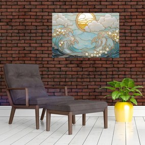 Obraz - 3D perly v oceáne (90x60 cm)