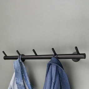 Čierny kovový nástenný vešiak Odin – Spinder Design