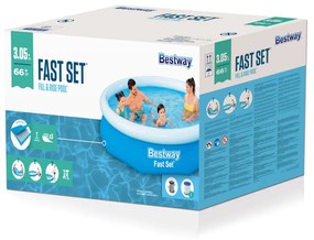 Bestway Nafukovací bazén Fast Set, 305 x 66 cm, kartušová filtrácia