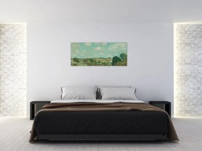 Obraz - Alfred Sisley,  Meadow, reprodukcia (120x50 cm)