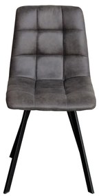 IDEA nábytok Jedálenská stolička BERGEN sivé mikrovlákno