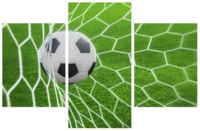 Obraz futbalovej lopty v sieti (90x60 cm)