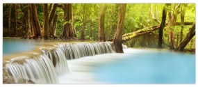 Obraz Huay Mae Kamin vodopádu v lese (120x50 cm)