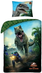 DETSKÉ BAVLNENÉ OBLIEČKY JURRASSIC WORLD 140X200 CM, 1KS 70X90 CM VZOROVANÉ
