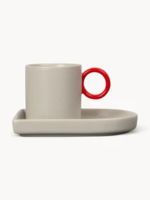 Porcelánová šálka na espresso's podšálkou Niki, 2 ks