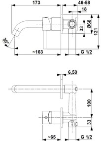 KFA Armatura 5039-810-31 - Umývadlová batéria na podomietkovú inštaláciu MOZA zlatá