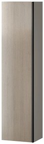 Cersanit Virgo, vysoká skrinka 40x30x160 cm, dub šedý s čiernymi úchytkami, S522-035