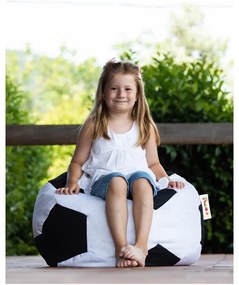 Čierno-biely detský sedací vak Football – Floriane Garden