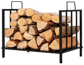 Stojan na palivové drevo kovový do 50 kg nosný stojan na palivové drevo stojan na palivové drevo 46 x 31 x 46 cm čierny