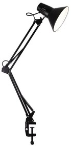 Stolová lampa s klipom WORKER 1xE27/10W/230V čierna