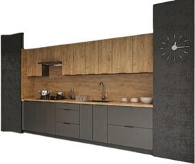Moderná kuchyňa 300 CRAF, zlatý craft / grafit