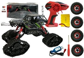 LEAN TOYS Terénne vozidlo s diaľkovým ovládaním 4x4 - čierno-zelené