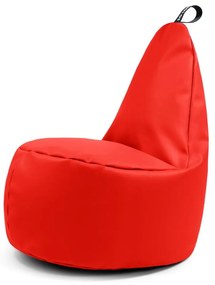 Červený sedací vak z imitácie kože Lull XL – So Soft?